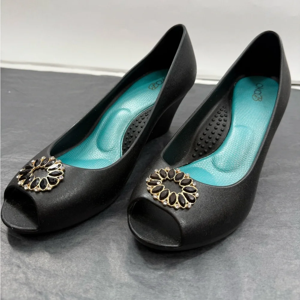 EUC Oka-B Black Jessica Wedges - Picture 3 of 12